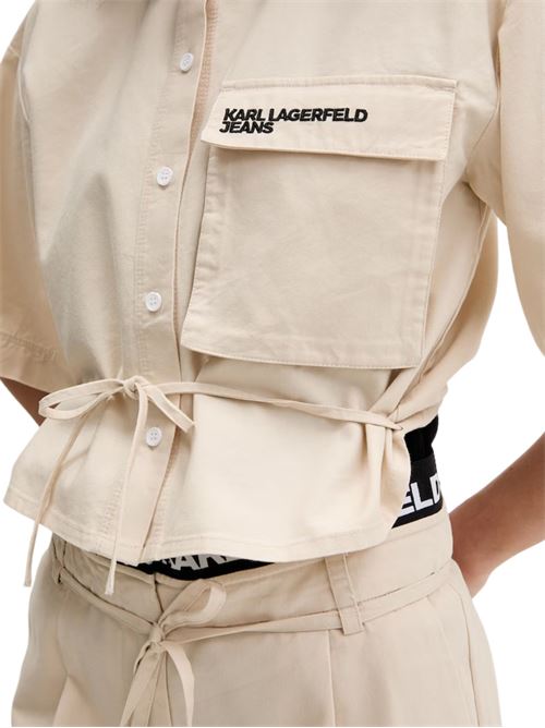Camicia utility con allacciatura Karl Lagerfeld jeans | B2W110211EY